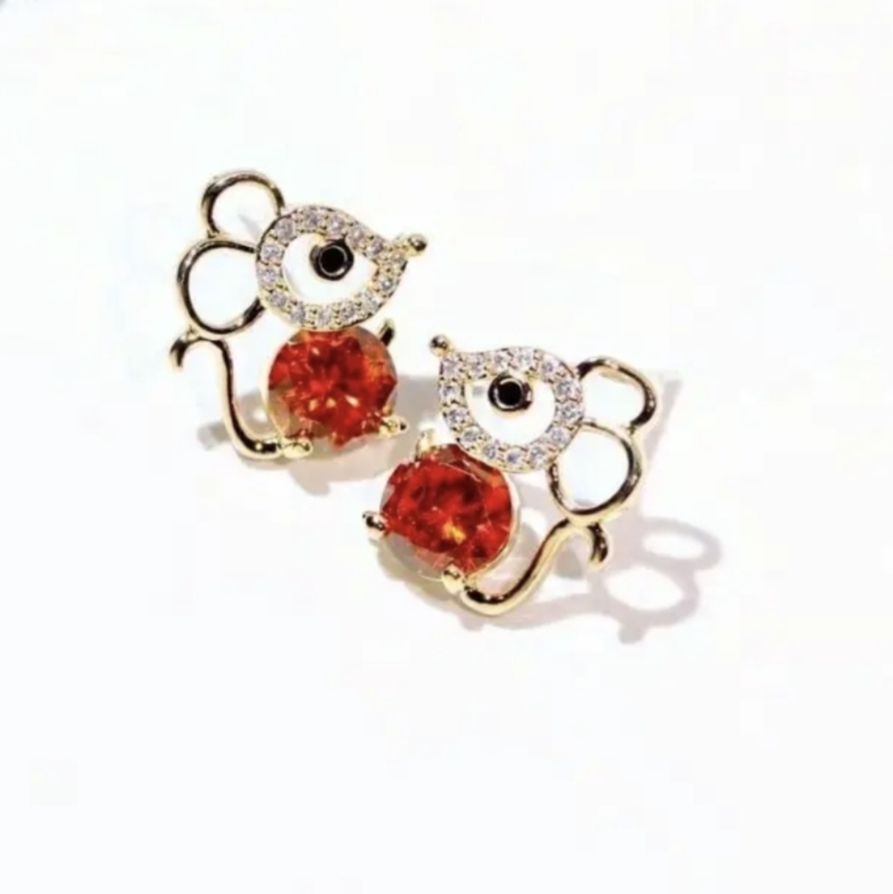 ❤️&🌹Earrings-- Sweet Little Mice for You & your Valentine